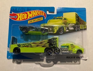 Transportador Hot Wheels Rock N’ Race con remolque desmontable y auto BDW62 - Imagen 1 de 2