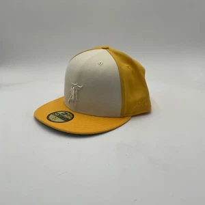 Fear Of God Essentials Hat Cap New Era Wool 59Fifty Retro Yellow New - Picture 1 of 4