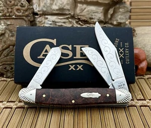Case XX USA Beautiful Custom Brown Maple Burl AAA+++ Stockman Pocket Knife #03 - Picture 1 of 8