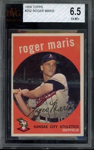 1959 Topps #202 Roger Maris BVG 6.5 Kansas City Athletics Baseball Card (0419) - Picture 1 of 2