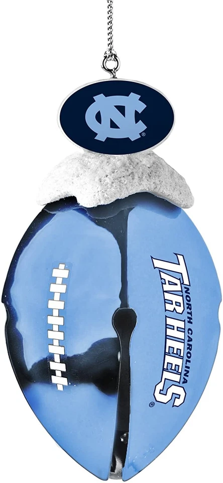 Topperscot NCAA North Carolina Tar HEELS Football Bell Ornament