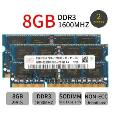 NO-NAME 16GB 2x 8GB 4GB 2Rx8 DDR3 PC3-12800S 1600MHz SODIMM CL11 Laptop RAM Für Hynix DE