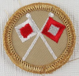Signaling Merit Badge 2010 Centennial Issue GMY Bdr  [MB-655] - Picture 1 of 1