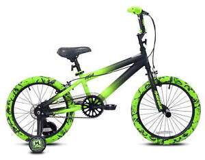 Kent Bicycles 18" Madd Gear MG18 BMX Boy's Child Bike, Black and Green