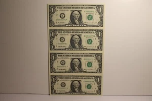 1995 $1 BA 4 Note Sheet - Picture 1 of 2