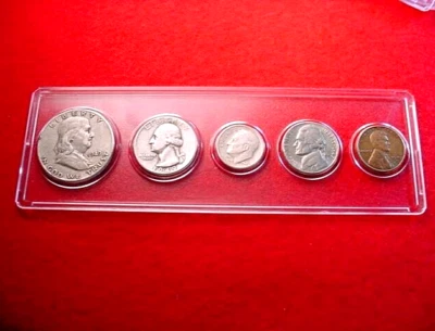 1949-S SAN FRANCISCO 5 COIN MINT SET 90% SILVER KEY DATE COINS!! #25 - Image 1 of 4