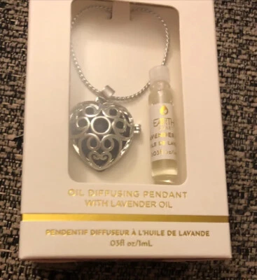 Collar de aceite esencial difusor corazón medallón aromaterapia collar nuevo en caja. Foto 1 de 4