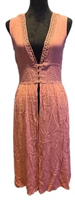 Sleeveless Maxi Dress Cover-up Self Esteem Vtg Romantic Cottage Core Coquette - Picture 1 of 10