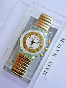 SWATCH Chrono SCG100 Golden Globe Small Band Nuevo - Picture 1 of 1