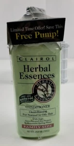 Vintage Clairol Herbal Essences Conditioner Family Size Pump In Plastic 1997 - Picture 1 of 6