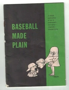 Baseball Made Plain 1957 MLB Office of the Commissioner Booklet  - Picture 1 of 1
