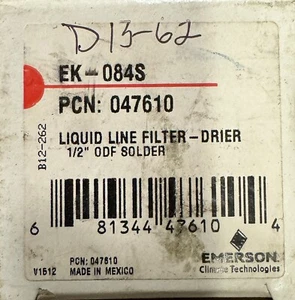Emerson EK-084S Liquid Line Filter Drier PN# 047610 - Picture 1 of 1