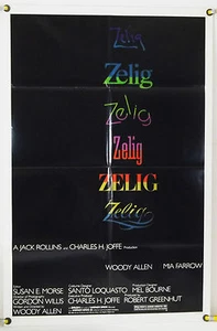 PÓSTER ORIGINAL DE UNA HOJA DE PELÍCULA ZELIG FF WOODY ALLEN MIA FARROW (1983) - Imagen 1 de 1