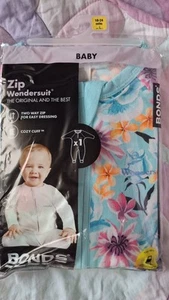 NEW Bonds Zippy Wondersuit - Size 2 Flowers Blue Summer VIBRANT Rare - Picture 1 of 2