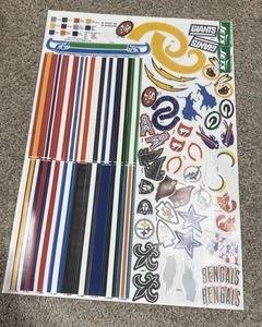 Full Sheet NFL Football All Sports Laich 1977 Ice Cream Mini Helmet Decals 18x13 - Bild 1 von 15