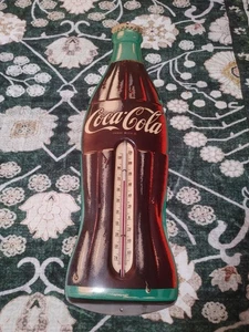 Original großes 29" Metall Coca Cola Flasche Schild Thermometer - Bild 1 von 11