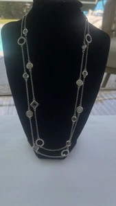 Lia Sophia Sultry Cut Crystals & Silver  Rings Long Necklace 5731 - Bild 1 von 11