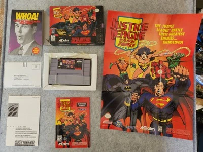 Justice League Task Force (Super Nintendo, 1995) Game CIB w/ Manual Tested-Works - Image 1 of 4