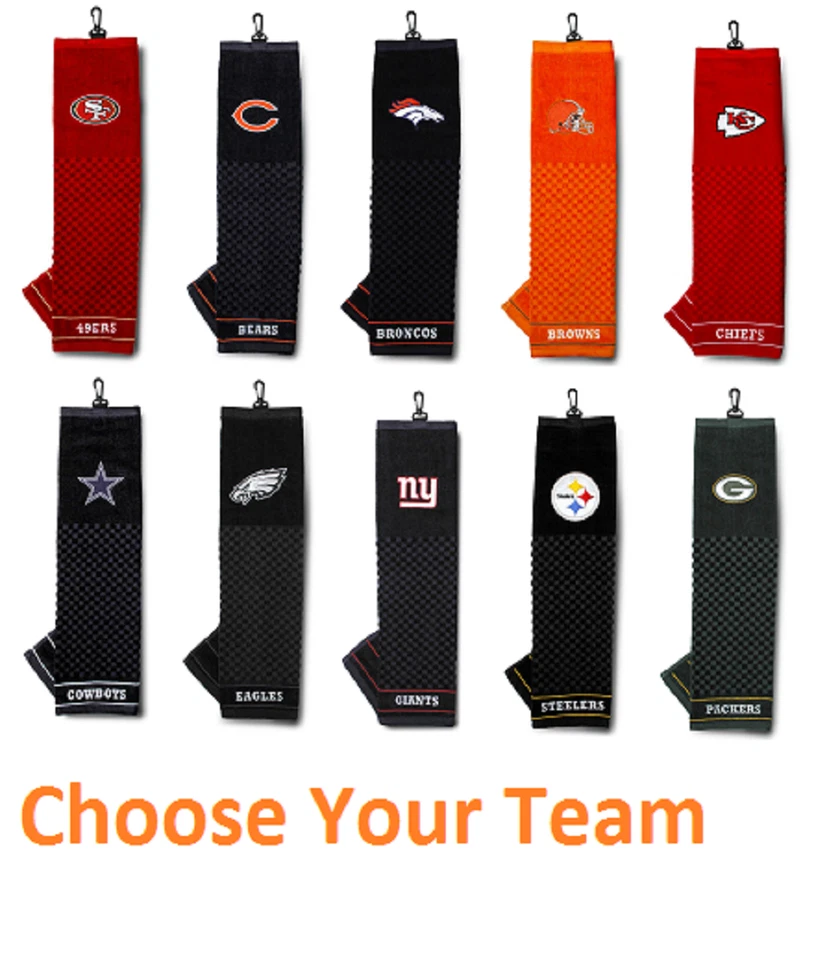 NFL Officially Licensed 16"x22" Embroidered Golf Towel Choose Your Team - Image 1 of 1