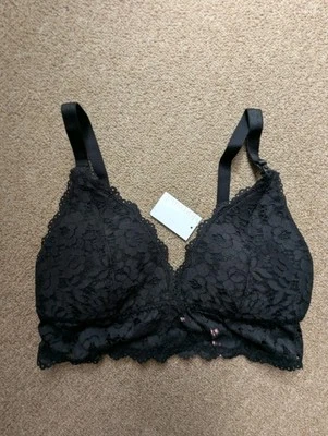 Momanda Lace Plunge Black Nursing Bralette size 38D NWT - Image 1 of 4