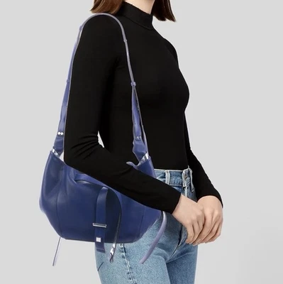 Auténtico Bolso de Mano Stuart Weitzman Cuero Azul Torcido Correa para el Hombro Bandolera Foto 1 de 4