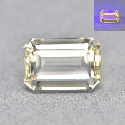 1.63Ct Emerald Cut _ Natural "UV" Color Change Scapolite Loose Gemstone - Image 1 of 2