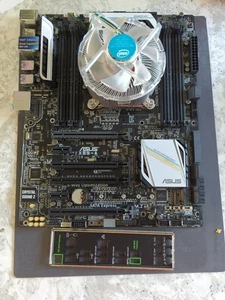 ASUS X99-A Intel LGA 2011-V3 X99 DDR4 SATA 6Gb/s M.2 U.2 ATX w i7-5820K & Fan - Picture 1 of 4