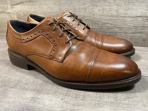 Cole Haan C28882 Brown Leather Cap Toe Dress Shoes Mens Size 9.5 M - Picture 1 of 15