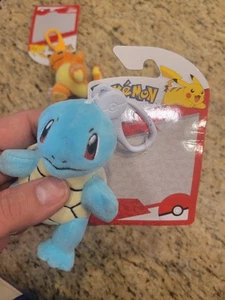 Pokémon Clip On Plush Squirtle Clip-on Backpack New w/ Tag - Picture 1 of 3
