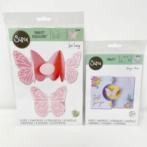 Sizzix Thinlits BUTTERFLY Die Cuts Bundle Fold-A-Long & Spinner Cards - Picture 1 of 4