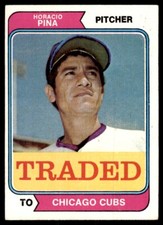1974 Topps Horacio Pina D Baseball Cards #516T