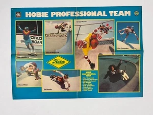 Póster de monopatín Hobie Professional Team vintage años 70 tabla de surf catamarán 21x15" - Imagen 1 de 3