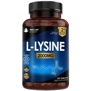 L-Lysine Tablets - 120 High Strength Vegan Nutritional Supplements 2000mg P/S - Picture 1 of 6