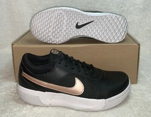NIKE ZOOM COURT LITE 3 TENNIS SHOES SNEAKERS WOMENS SZ 7.5 DH1042 091 BLACK NIB - Picture 1 of 11