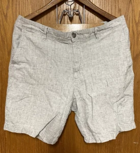 Pantaloncini chino uomo Goodfellow misto lino grigio taglia 34 casual preppy comodi - Foto 1 di 4