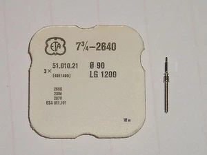 ETA winding stem 2640 2650 2660 2670 tige de remontoir + ESA 951.101 - Photo 1/5
