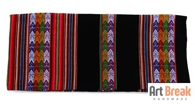 Mantel Negro 42" x 48" pulgadas Étnico Fino Tela Suave Perú Ecuador Bolivia Foto 1 de 4