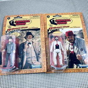 Indiana Jones Retro 2 Stück Sallah & Dr. Henry Jones 3,75" Kenner 2023 Neu - Bild 1 von 5