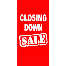 CLOSING DOWN SALE Poster Window Display Sign