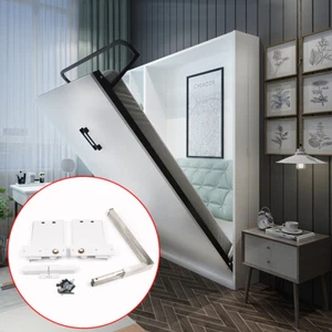 Murphy Wall Bed Hardware Kit Springs Mechanism White Double/Queen Size Vertical - Picture 1 of 17
