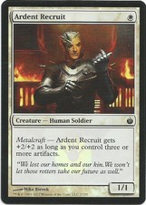 1x Foil - Ardent Recruit - Magic the Gathering MTG Mirrodin Besieged