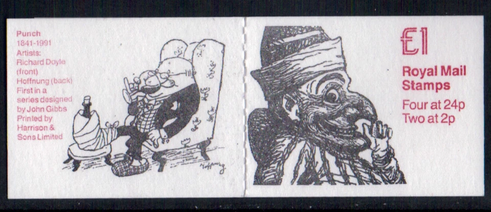 GB QEII FOLDED BOOKLET FH23 PUNCH MAGAZINE SERIES HOFFNUNG 1991 £1 - Image 1 of 1