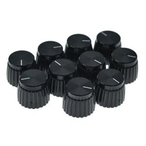 10pcs Guitar AMP Amplifier Knobs Black Cap Push on Knobs - Picture 1 of 1