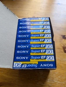 10x SONY Super EF-90 Cassette Tapes OVP + SEALED + Made in Tokyo, Japan - Bild 1 von 3