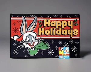 NEW Looney Tunes BUGS BUNNY "Happy Holidays" Christmas Accent Area Rug 20" x 32" - Picture 1 of 5