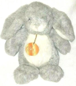 EGGGCETERA Orecchie Floppy Grigie CONIGLIETTO CONIGLIO FARCITO Morbido Peluche Pasqua 11 pollici - Foto 1 di 7