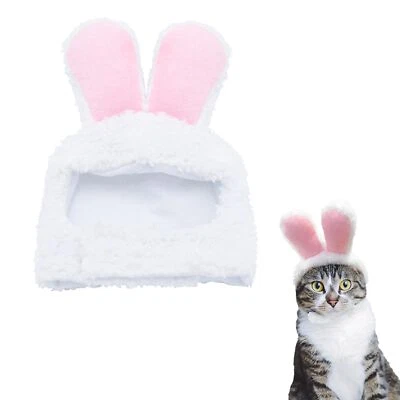 Bunny Rabbit Hat Ears for Cats Small Dogs Cute Easter Pet Costume Accessory - Image 1 of 4
