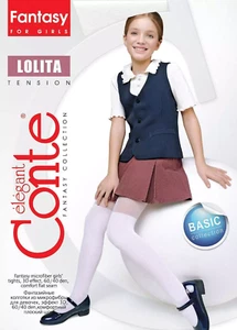 Conte Lolita 40/60 Den - Fantasy Dense Tights For Girls with imitation knee sock - Picture 1 of 19