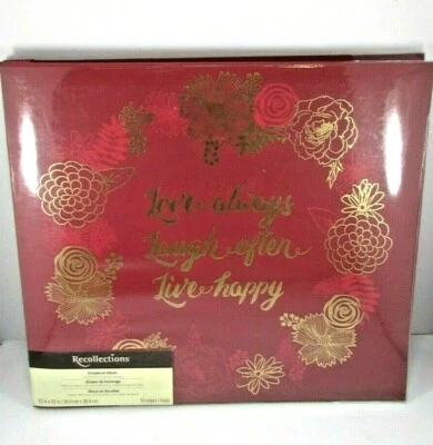 Álbum de recortes en vivo Love Laugh de 20 páginas carga superior 12x12 post encuadernado álbum recuerdos Foto 1 de 4