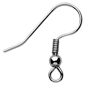 100 auricolari gancio pesce in acciaio inox calibro 21 17 mm con sfera da 3 mm e bobina da 4 mm - Foto 1 di 2
